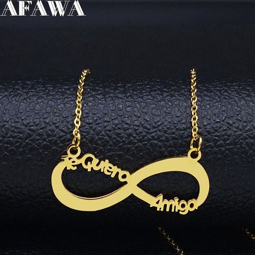 Collier Doré En Acier Inoxydable, Bijou Pour Femmes, 2021