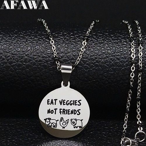 Collier En Acier Inoxydable Pour Hommes Et Femmes, Pendentifs En Émail Noir, Bijoux Cadeaux, 2021, N19990