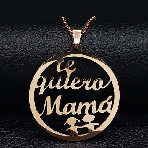 Collier À La Mode En Acier Inoxydable Pour Femmes, Couleur Or Rose, N19324, 2021