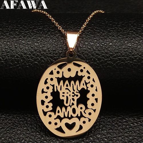 Collier Avec Lettres Mama En Acier Inoxydable Pour Femmes, Bijoux De Mode, Couleur Or Rose, Petits Colliers Avec Lettres