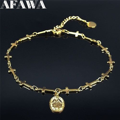 Bracelet De Jambe En Acier Inoxydable Notre Dame, Chaîne De Cheville, Couleur Or, Bijoux De Plage, 2021