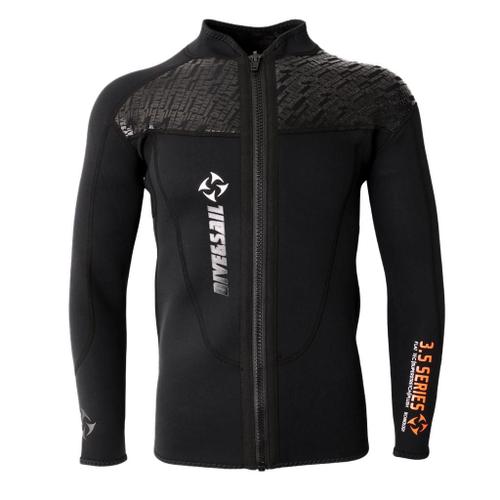 Veste Homme Combinaison Plongée Top Wetsuits Sport Nautique Protection Uv Manche Longues Neoprene 3mm - Xl