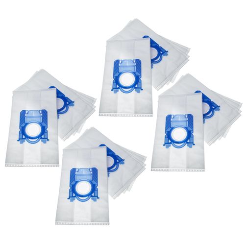 vhbw 20x Sacs compatible avec Philips Impact /Plus, Excel Wild Lime aspirateur - microfibres non tissées, 28,8cm x 17,1cm, blanc