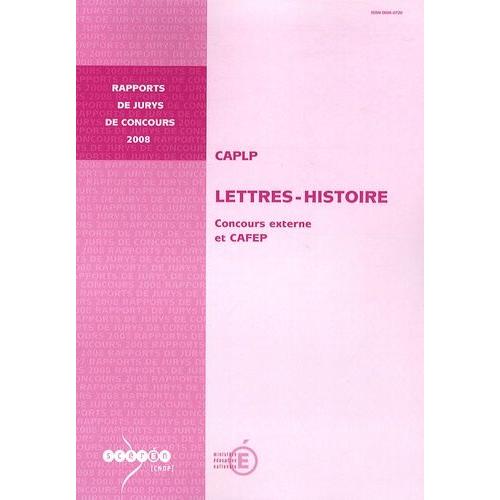 Caplp Lettres-Histoire - Concours Externe Et Cafep