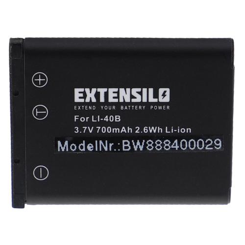 EXTENSILO Batterie compatible avec Praktica Luxmedia 16-Z51 appareil photo, reflex numérique (700mAh, 3,7V, Li-ion)