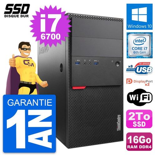 PC Tour Lenovo ThinkCentre M800 Intel i7-6700 RAM 16Go SSD 2To Windows 10 Wifi