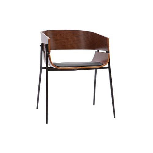 Chaise Design Noir Et Bois Fonc? Wess