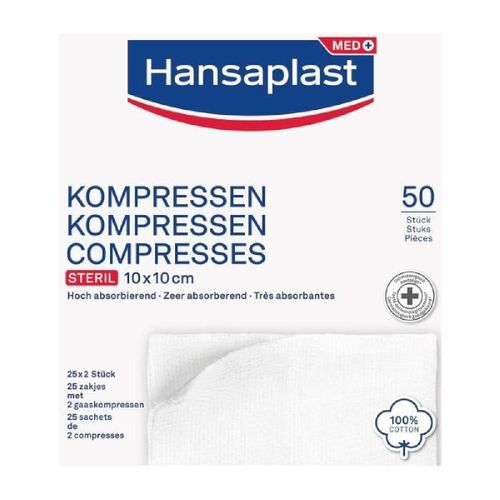 Hansaplast Compresses Stériles X50 - 10 X 10 Cm