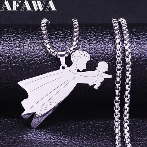 Collier À Chaîne En Acier Inoxydable Pour Bébé, Superdad Baby, Couleur Argent, Pendentif, Bijoux, Cadeau, Nxs01, 2021