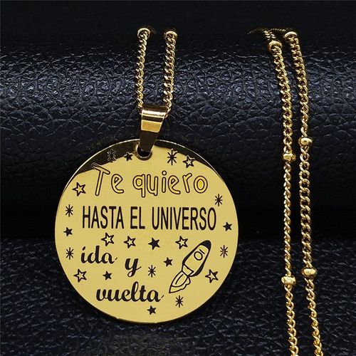 Collier Doré En Acier Inoxydable, Bijoux, Nxs01