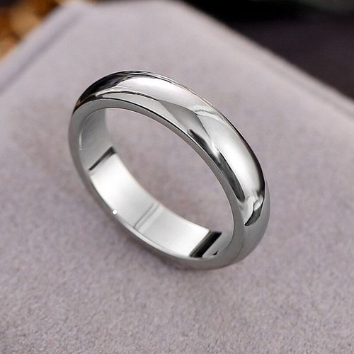 Bague De Mariage En Or Rose Pour Hommes Et Femmes, Anneau Circulaire Lisse, Simple, De Haute Qualité
