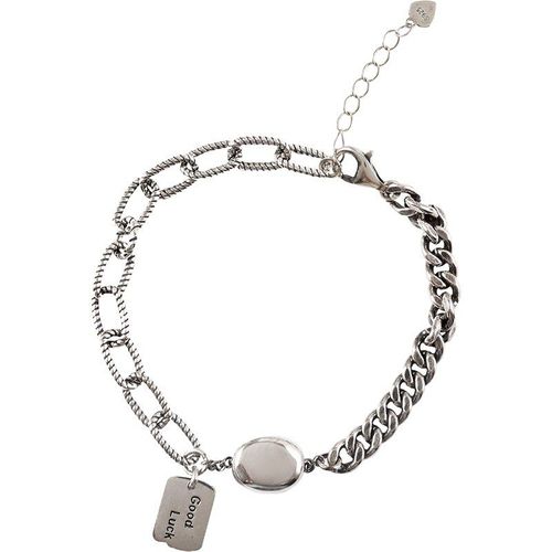 Anenjery Lune Étoile Imitationn Perle Bracelet À Breloques 925 Argent Sterling Dégradé Pierre De Lune Zircon Bracelet Pour Les Femmes S-B304