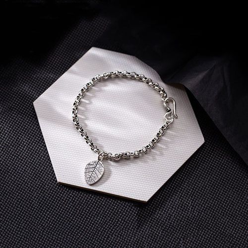 Anenjery Lune Étoile Imitationn Perle Bracelet À Breloques 925 Argent Sterling Dégradé Pierre De Lune Zircon Bracelet Pour Les Femmes S-B304