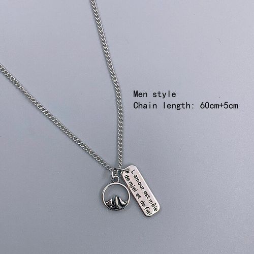 Anenjery Double Couche En Forme De U Thai Argent Collier 925 En Argent Sterling Courte Clavicule Chaîne Breloque Collier Pour Les Femmes S-N530