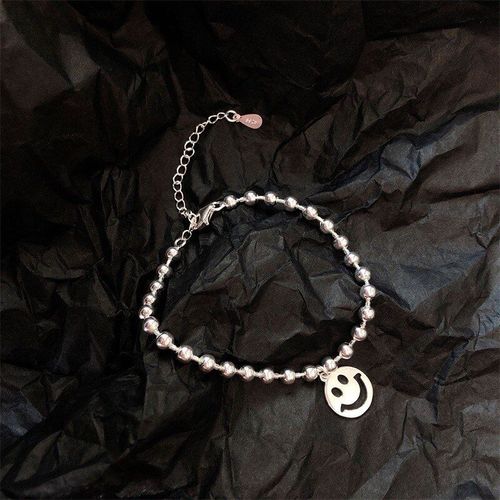 Anenjery Lune Étoile Imitationn Perle Bracelet À Breloques 925 Argent Sterling Dégradé Pierre De Lune Zircon Bracelet Pour Les Femmes S-B304