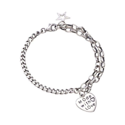 Anenjery Lune Étoile Imitationn Perle Bracelet À Breloques 925 Argent Sterling Dégradé Pierre De Lune Zircon Bracelet Pour Les Femmes S-B304