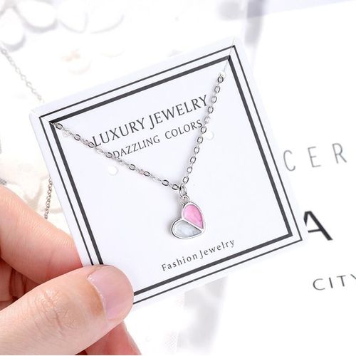 Collier Pendentif C¿Ur D'amour En Argent Sterling 925, Rose Doux, Bijoux Pour Cadeau De Saint Valentin, Livraison Directe, S-N225