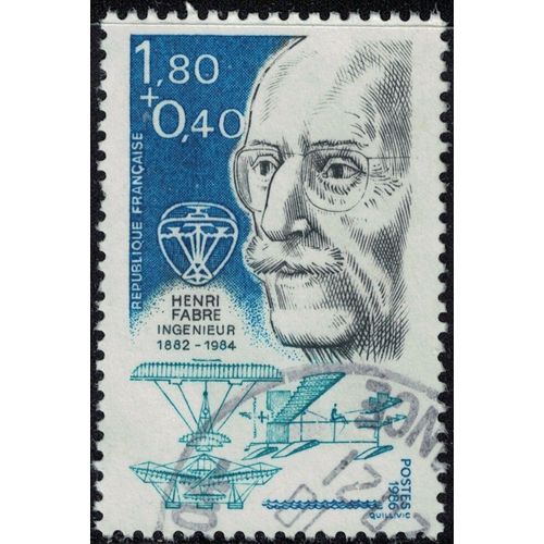 France 1986 Oblitéré Used Henri Fabre Ingénieur Y&t 2398 Su
