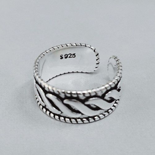 Bague En Argent Sterling 925 Torsadé Pour Hommes Et Femmes, Couleur Argent Thaïlandais, Charmant, À La Mode, Bijoux D'ouverture, S-R565