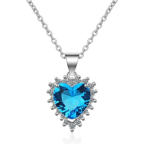 Collier Avec Pendentif En Forme De C¿Ur En Argent Sterling 925, Chaîne En Argent Sterling S-N438, Bijoux À La Mode, Cadeau De Noël
