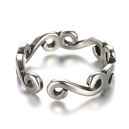 Bague Vintage En Argent Sterling 925 Pour Femme, Totem Grec Noir, Bague Ouverte, Bijou Thaïlandais En Argent, 16mm, S-R05