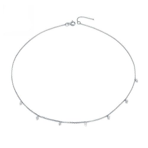 Collier En Argent Sterling 925 Pour Femmes, Pendentif Multi-Zircon, Simple, Tempérament, Ras Du Cou, Accessoires De Niche Coréenne