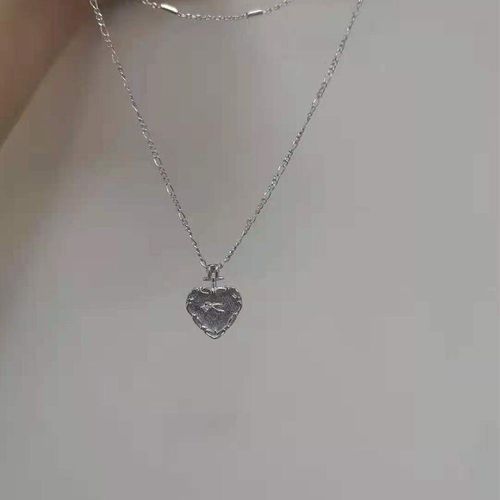 Collier Double Couche En Argent Sterling 925 Pour Femmes, Doré, Simple, Rétro Français, Bijoux, Vente En Gros