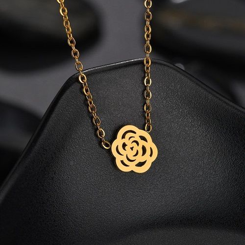 Collier Ras Du Cou En Acier Inoxydable Pour Femme, Chaîne Rose, Argent Et Or, Bijoux, Cadeaux Pour Filles