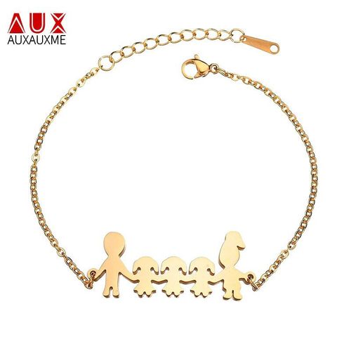 Bracelet Ajustable En Acier Inoxydable Pour La Famille, Pour Maman, Papa, Filles Et Enfants, Chaîne, Cadeau D'anniversaire