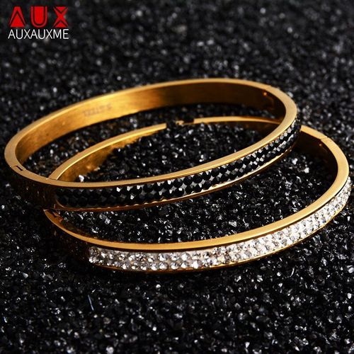 Bracelet De Poignet Avec Strass En Acier Inoxydable Pour Femmes, Manchette De Fiançailles, Cadeau De Demoiselle D'honneur