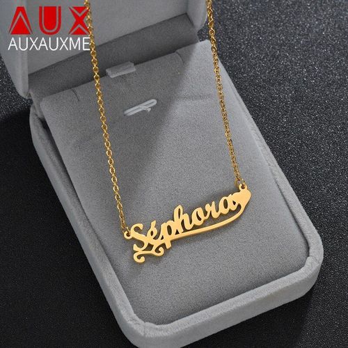 Collier Personnalisé Avec Le Nom Du C¿Ur, En Acier Inoxydable, Doré Et Argenté, Cadeau De Mariage Pour Femmes