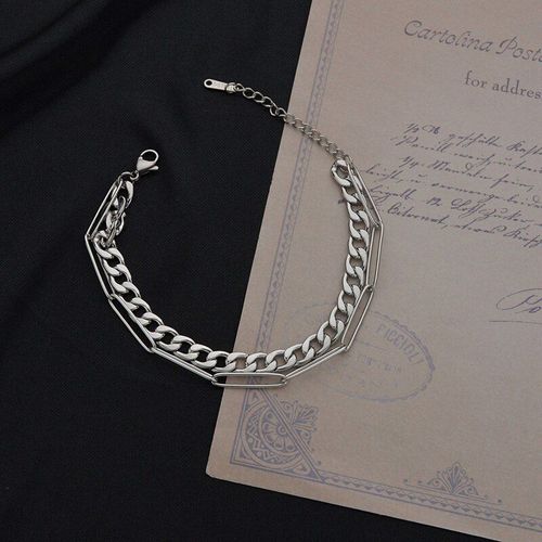 Bracelet À Chaîne Multicouche Pour Femmes Et Hommes, En Acier Inoxydable, Doré, Nk, Bijoux Hippop, Cadeaux
