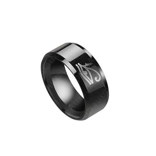 Bague Des Dieux D&#39egypte En Titane Et Acier Inoxydable, Anneau Noir Simple Pour Les Fans Du Film De La Bande De Mariage, Bijoux Pour Femmes Et Hommes