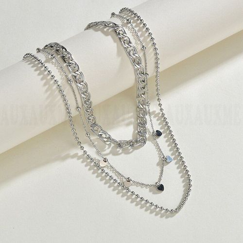 Collier Double Perle Papillon En Acier Inoxydable Pour Femmes, Chaîne, Cadeau D'anniversaire, Bijoux, Livraison Directe