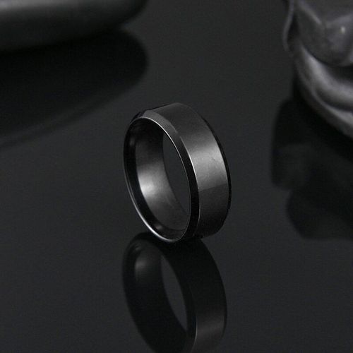 Bague En Titane Pour Hommes, 6 Styles, 8mm, Simple, En Acier Inoxydable, Noir, Argent, Or, Bijoux Colorés, Cadeaux D'anniversaire De Mariage
