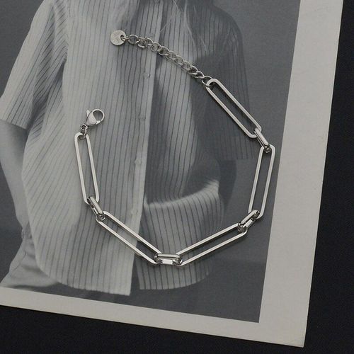 Bracelet Chaîne Rectangulaire Doré En Acier Inoxydable, Bijoux Hip Hop Pour Femmes Et Hommes, Cadeaux, Livraison Directe