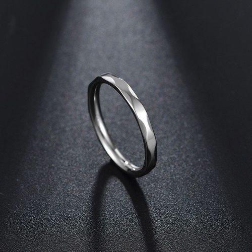 Bagues En Losange Simples De 2mm, Bijoux De Couple, Or Rose, Titane, Acier Inoxydable, Bague De Fiançailles De Mariage