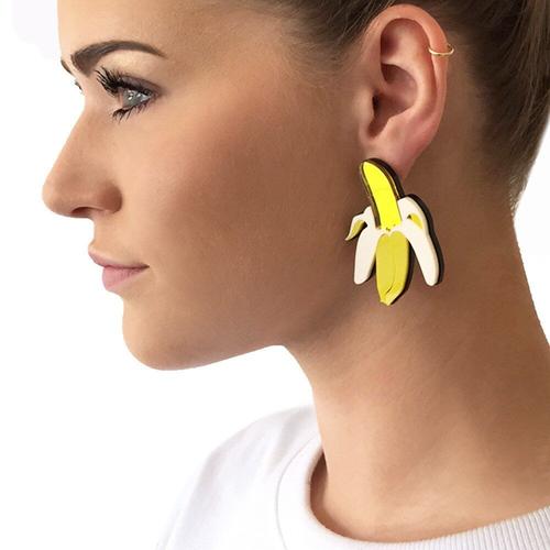 Boucles D'oreilles En Forme De Fruits Pour Femmes, Jolies Boucles D'oreilles D'été, Pendentif En Forme De Banane, Offre Spéciale