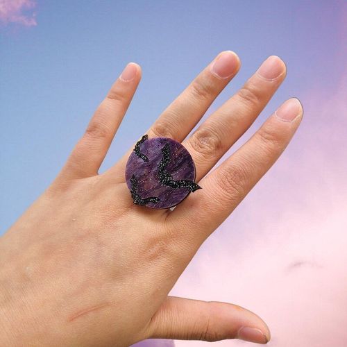 Bague Gothique Chauve-Souris Noire, En Acrylique, Ajustable Au Laser, Bijoux Élégants Pour Femmes, Festival, Accessoires Cadeau Cosplay