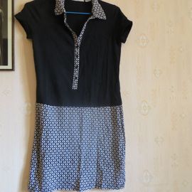 Robe Chemisier 3 Suisses Noir Et Damier Excellent État