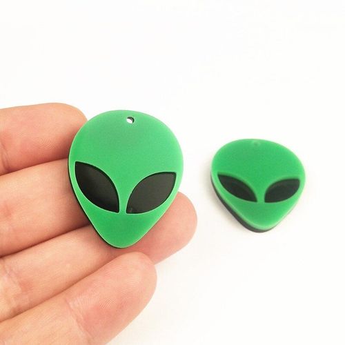 Pendentif Tête D'ovni En Résine Acrylique, 10 Pièces, Mignon, Pour Collier, Bracelet, Bijoux Pour Femmes, Bricolage, Fabrication De Breloques