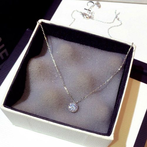 Chaîne Ronde En Or Rose 14k Pour Femmes, Pendentif Tendance, Design Original, Bijoux De Tempérament, Brillant, Cadeau En Zircon Aaa