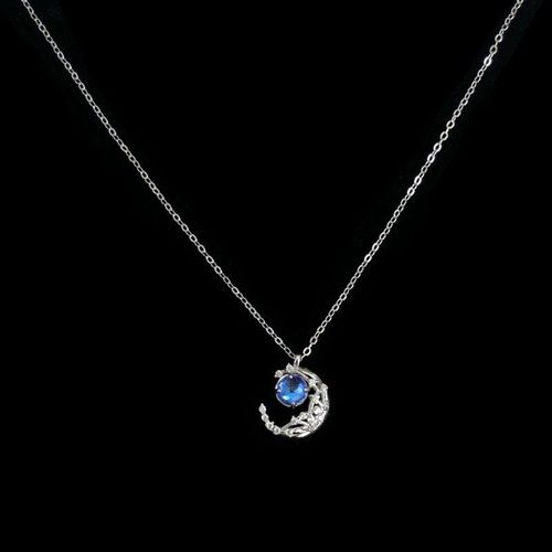 Collier Chaîne De Fée Aurora Moon Pour Fille, Mignon, Simple, En Pierre De Lune, Cadeau Pour Petite Amie