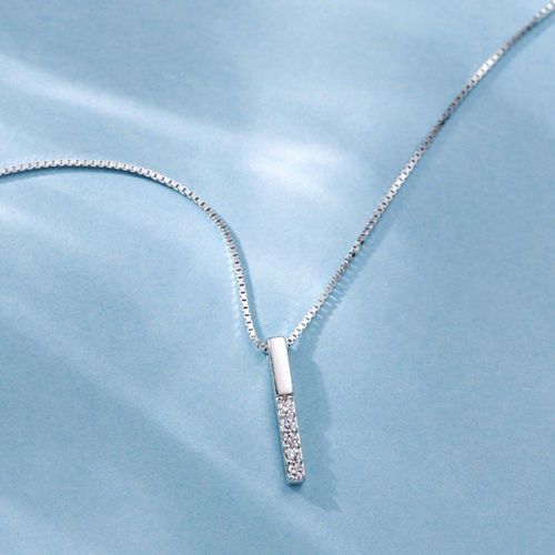 Long Collier Géométrique Coréen Clavicule Chaîne Simple Strass Pour Étudiants, Petit Joli Collier Cadeau