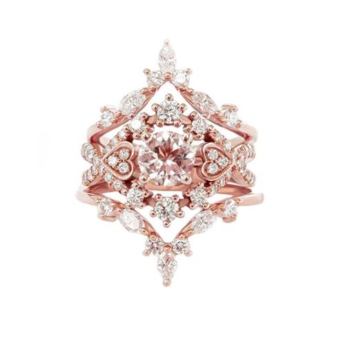Bague À Doigt Pour Femmes, Couleur Or Rose, Bijoux De Mariage, Perceuse Imitation Acier Inoxydable, Qualité Supérieure, Ne Se Décolore Jamais, Taille 6 À 10