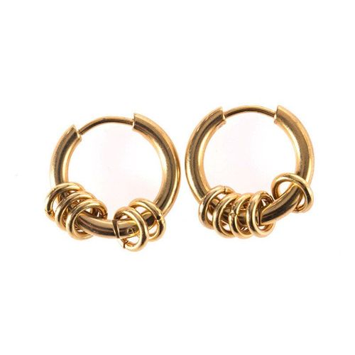 Ensemble De Boucles D'oreilles Vintage Pour Femmes, Bijoux En Métal Doré, Géométrique, Punk, Perle, Goutte, Tendance, 2021