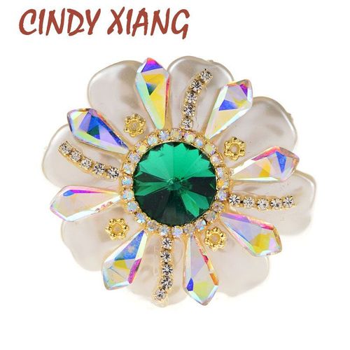 Broches De Luxe En Forme De Coquille Et De Fleur En Cristal Pour Femmes, Élégantes Et À La Mode, En Strass Doré, Bijoux De Mariage, Nouvelle Collection