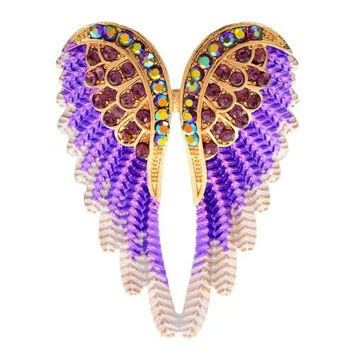 Broche Ailes D'ange Rétro En Strass, 4 Couleurs, 2021 Plumes Colorées En Émail, Ailes D'archange, Bijoux Cadeau