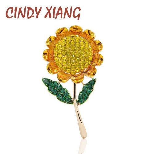 Broches En Tournesol Pour Femmes, Style Estival, Mode, Strass Jaune, Haute Qualité, Mignon, Cadeau Pour Mère, Nouveau