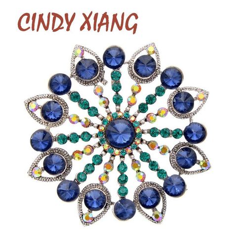 Cindy Xiang Strass Petite Voiture Broches Broches Pour Les Femmes Design Créatif Broche Pull Bijoux Printemps Nouveauté Cadeau